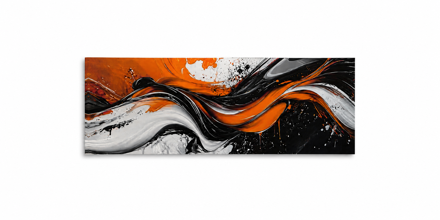 Modern Abstract Canvas Wall Art – 24" x 48" Gallery Wrapped Canvas