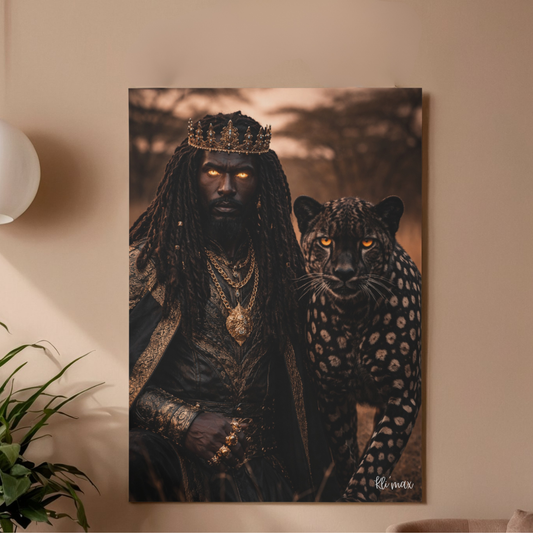 Black King Black Cheetah- Canvas Art