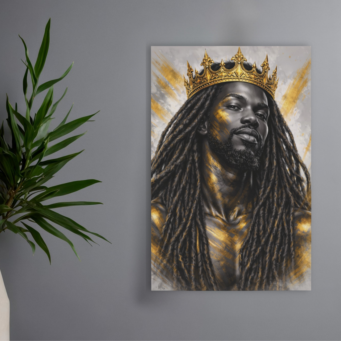 Golden Crown King – Canvas Wall Art