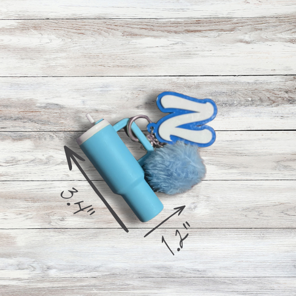 Initial Key Chain W/Mini Tumbler